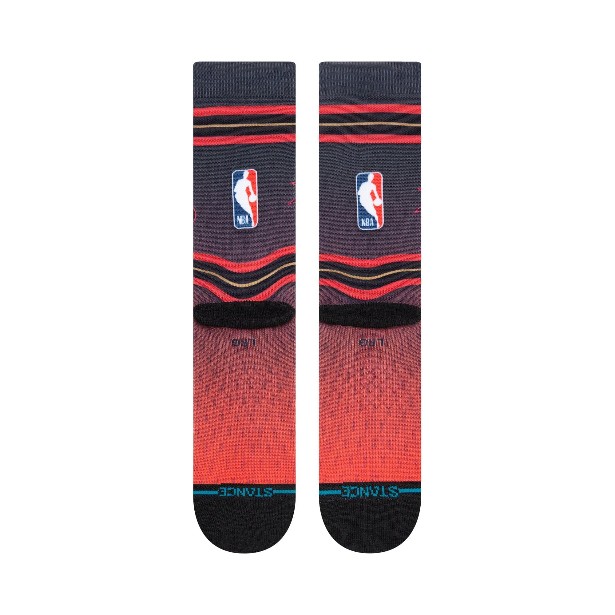 Stance Socks Large (9-12 US) Philadelphia 76ers Stance NBA HWC Logo Fader Crew Socks - Black