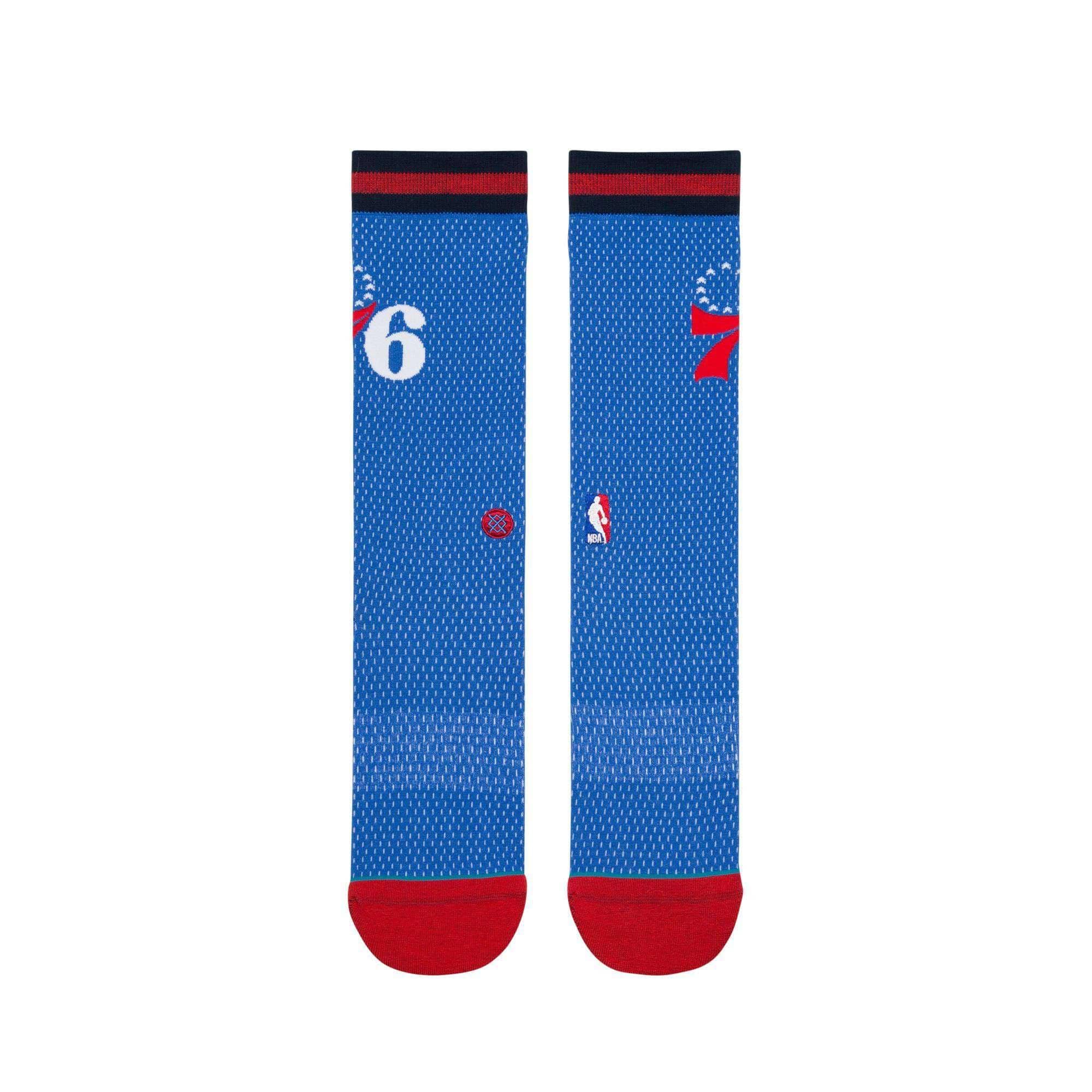 Stance Socks Philadelphia 76ers Stance NBA Jersey Crew Socks - Blue