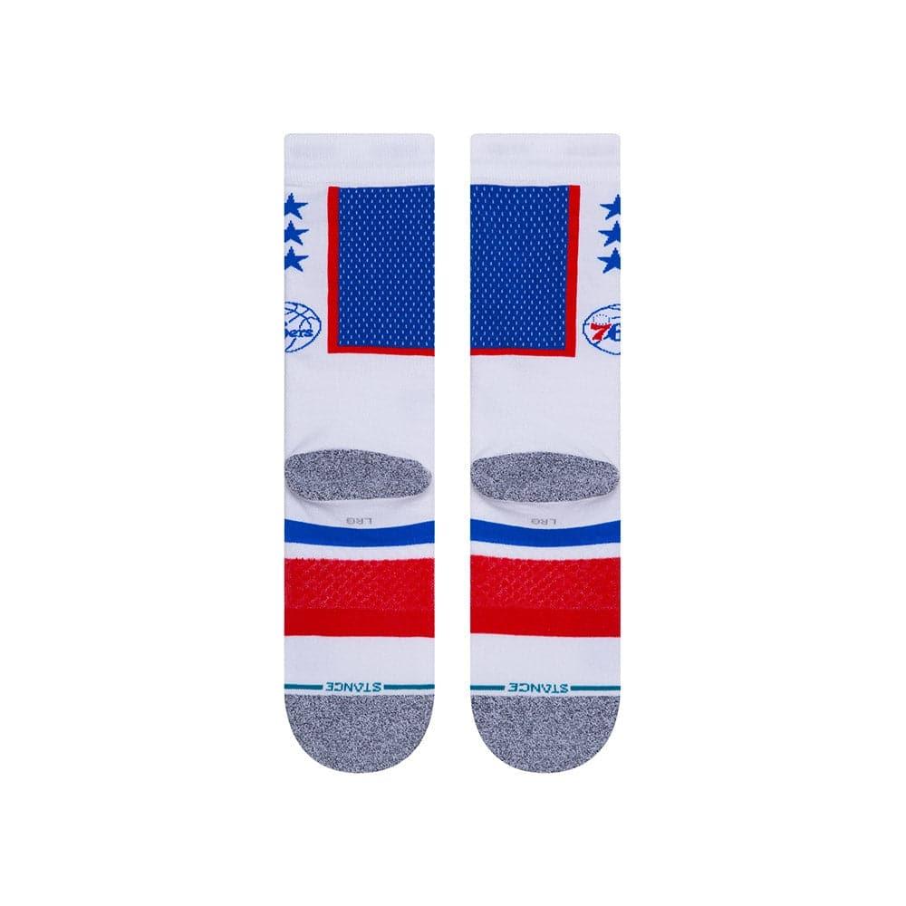 Stance Socks Large (9-12 US) Philadelphia 76ers Stance NBA Shortcut 2 Crew Socks - Blue