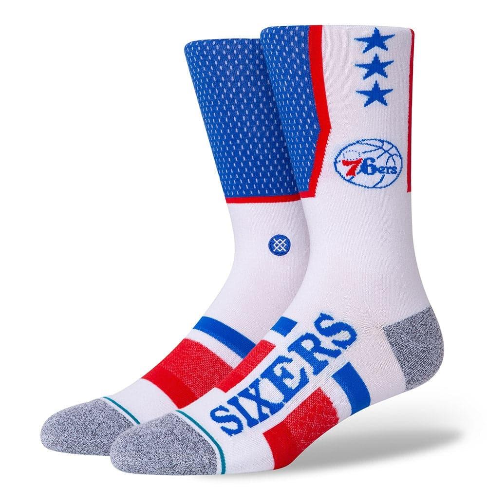 Stance Socks Large (9-12 US) Philadelphia 76ers Stance NBA Shortcut 2 Crew Socks - Blue