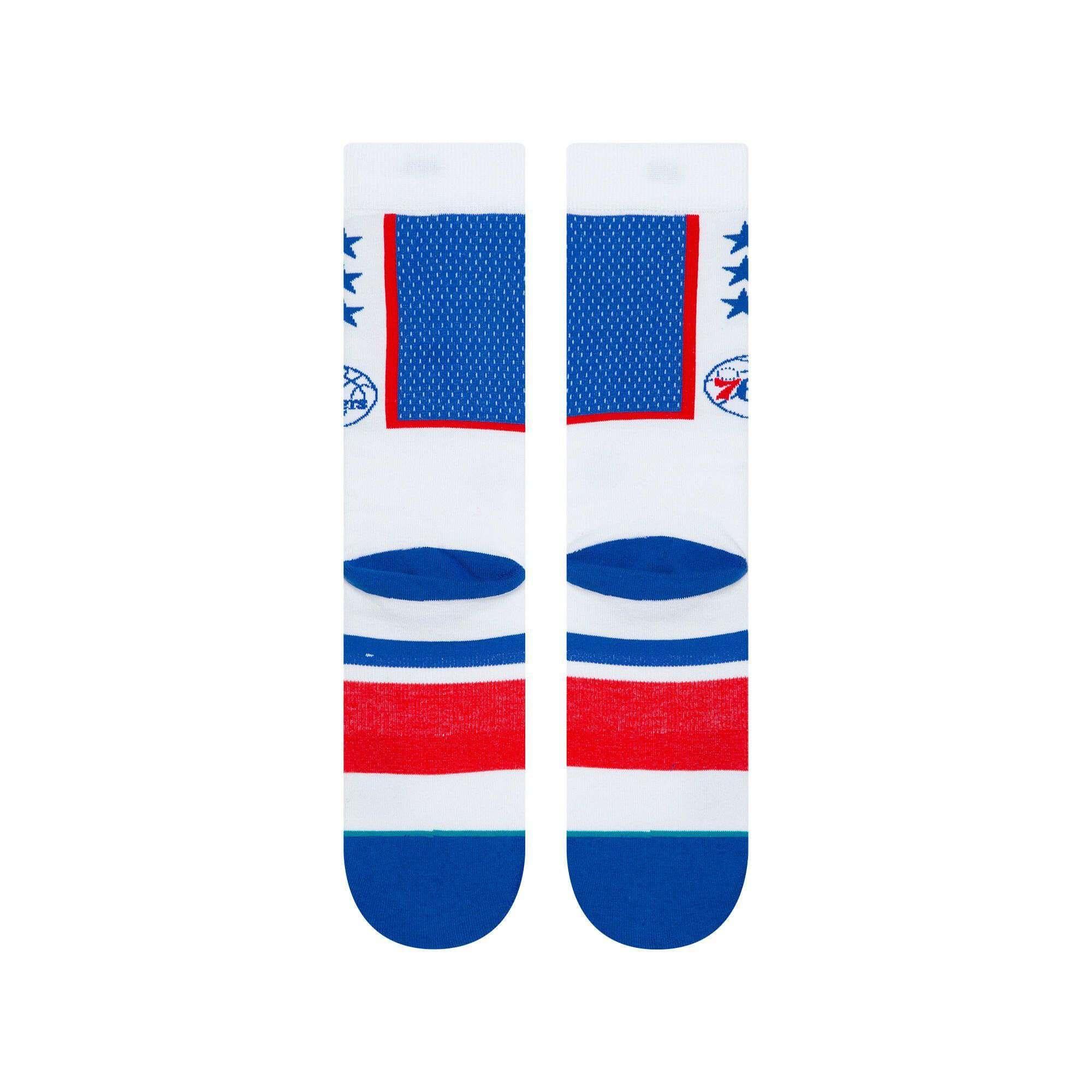 Stance Socks Philadelphia 76ers Stance NBA Shortcut Crew Socks - Blue/White