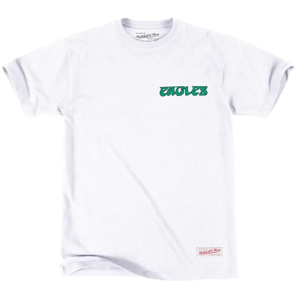 Mitchell And Ness T-Shirts Philadelphia Eagles Mitchell & Ness NFL Retro Repeat T-Shirt - White