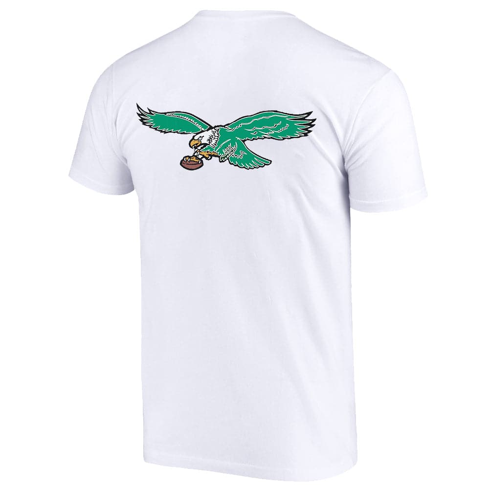 Mitchell And Ness T-Shirts Philadelphia Eagles Mitchell & Ness NFL Retro Repeat T-Shirt - White