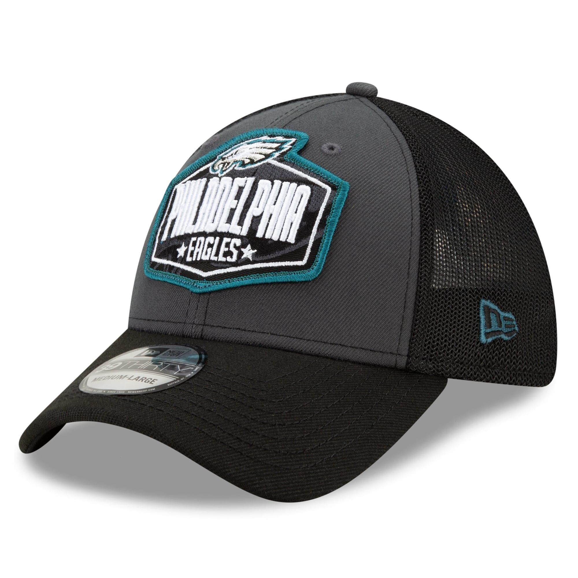 New Era Caps Philadelphia Eagles New Era 2021 NFL Draft 39THIRTY Flex Fit Curve Hat - Graphite