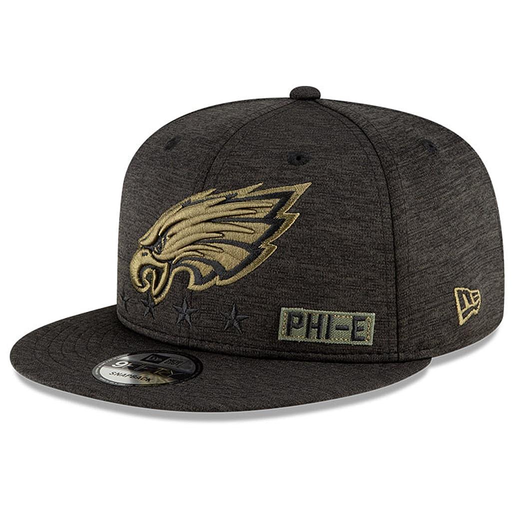 New Era Caps Philadelphia Eagles New Era NFL 2020 Salute To Service 9FIFTY Snapback Hat - Black