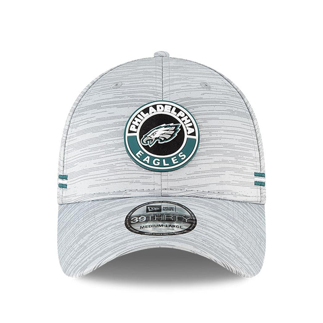 New Era Caps Philadelphia Eagles New Era NFL 2020 Sideline 39THIRTY Flex Fit Curve Hat - Grey