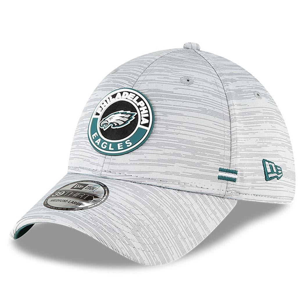 New Era Caps Philadelphia Eagles New Era NFL 2020 Sideline 39THIRTY Flex Fit Curve Hat - Grey