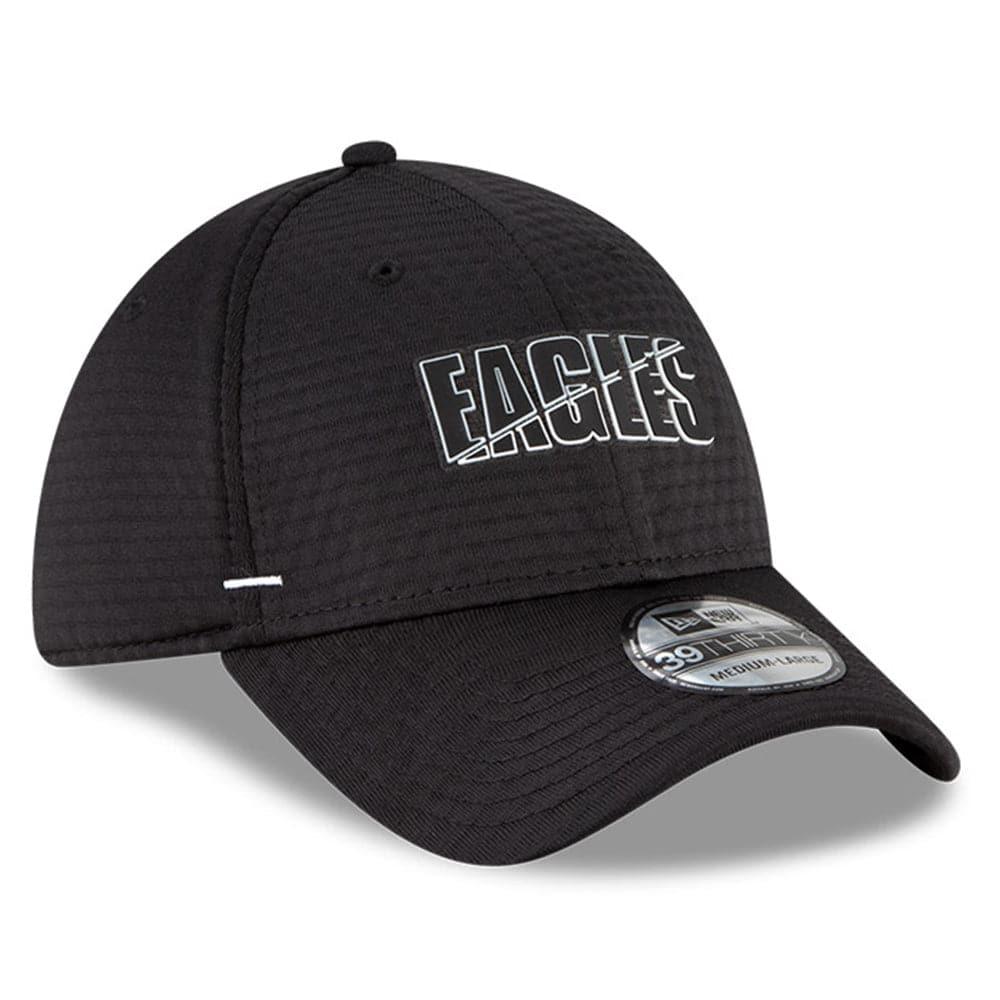 New Era Caps Philadelphia Eagles New Era NFL 2020 Training Camp 39THIRTY Flex Fit Curve Hat - Black