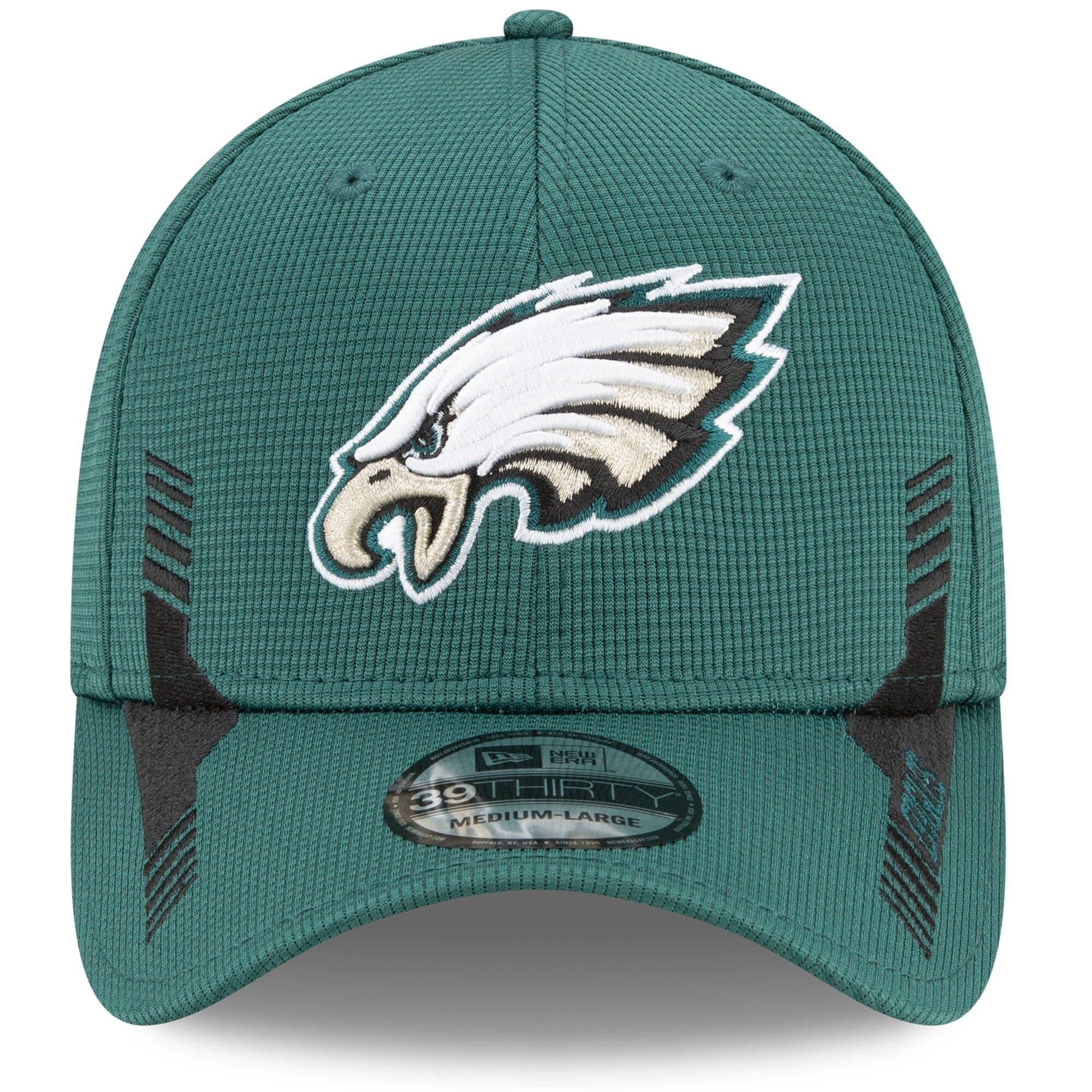 New Era Caps Philadelphia Eagles New Era NFL 2021 Sideline Home 39THIRTY Flex Fit Hat - Green