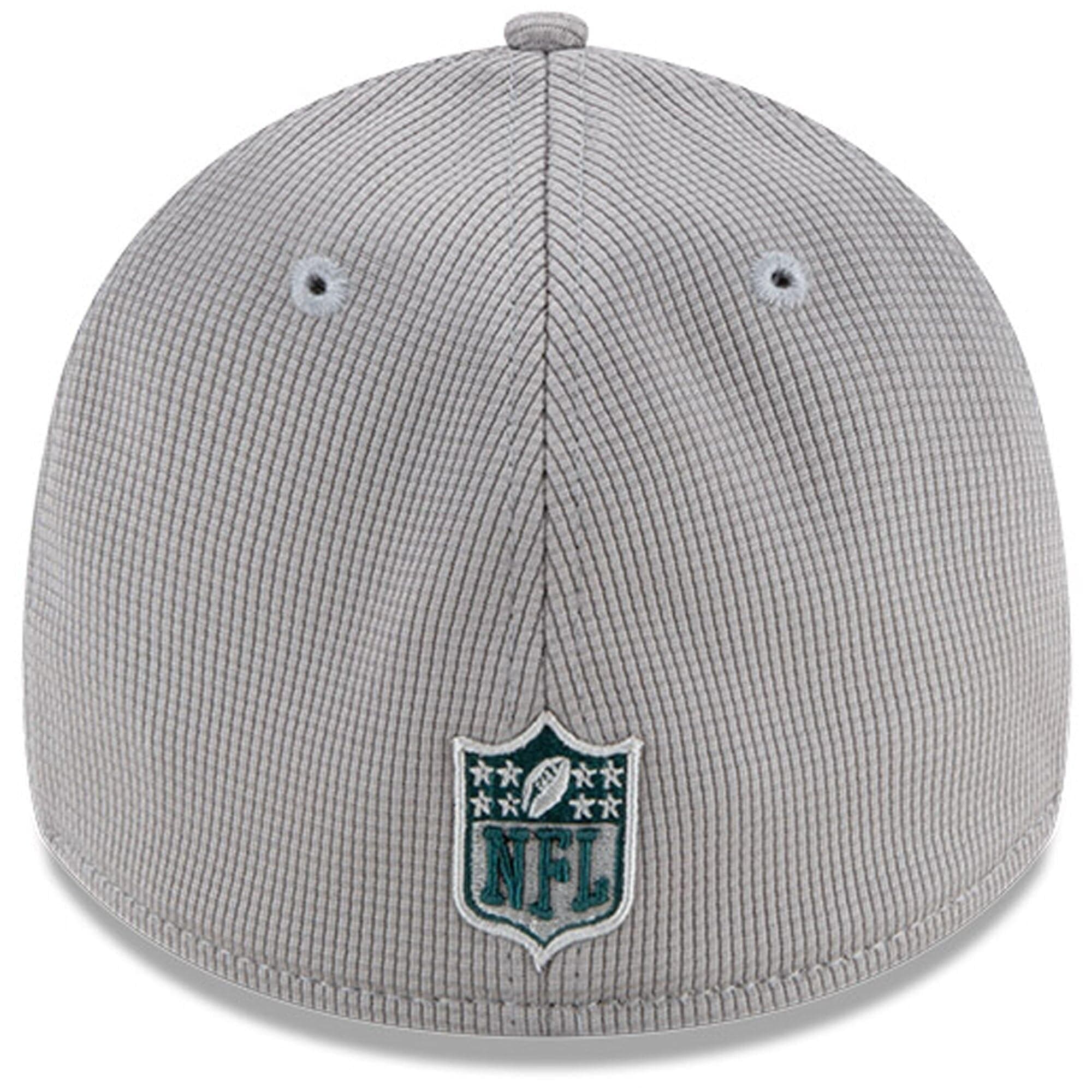 New Era Caps Philadelphia Eagles New Era NFL 2021 Sideline Home 39THIRTY Flex Fit Hat - Grey