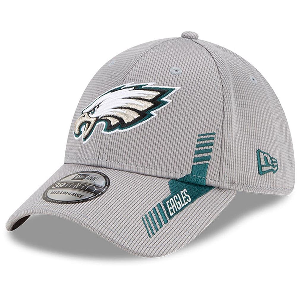 New Era Caps Philadelphia Eagles New Era NFL 2021 Sideline Home 39THIRTY Flex Fit Hat - Grey
