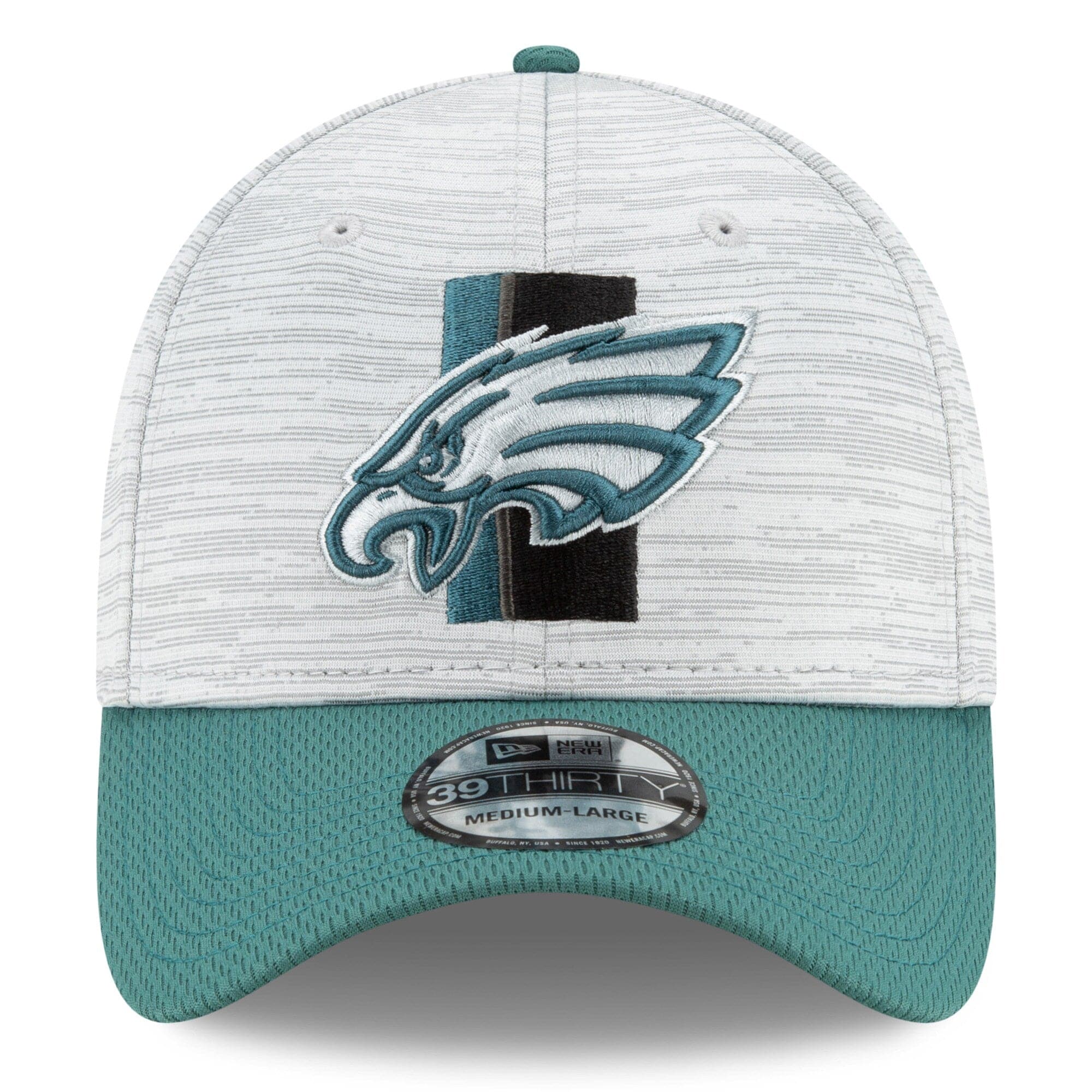 New Era Caps Philadelphia Eagles New Era NFL 2021 Training Camp 39THIRTY Flex Fit Curve Hat - Grey