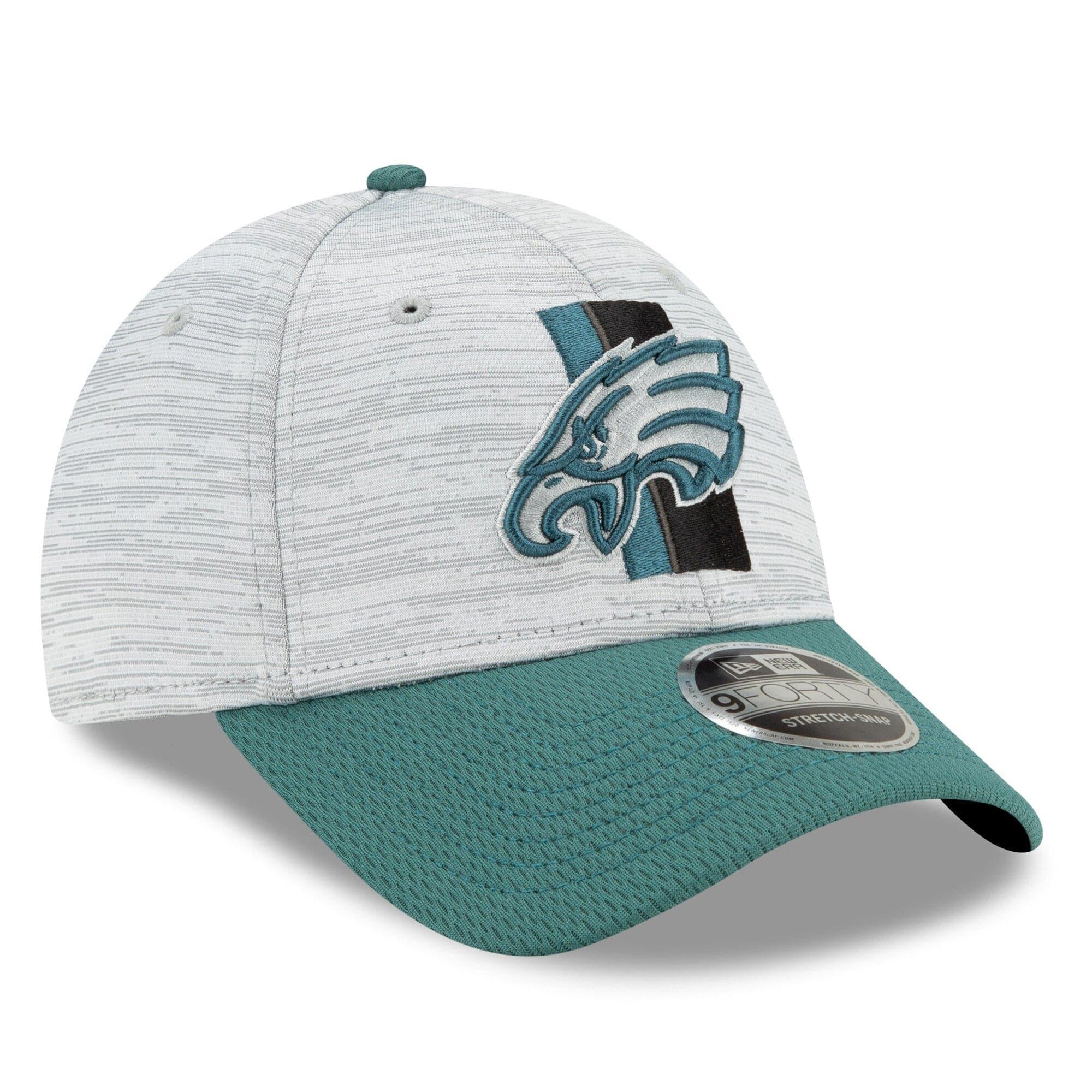 New Era Caps Philadelphia Eagles New Era NFL 2021 Training Camp 9FORTY Curve Stretch Snapback Hat - Grey