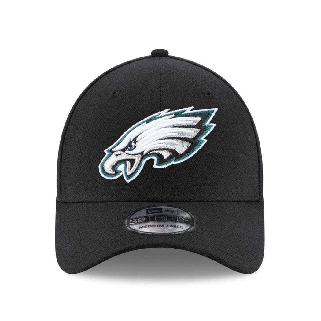 New Era Caps Philadelphia Eagles New Era NFL Team 39THIRTY Stretch-Fit Curve Hat - Black