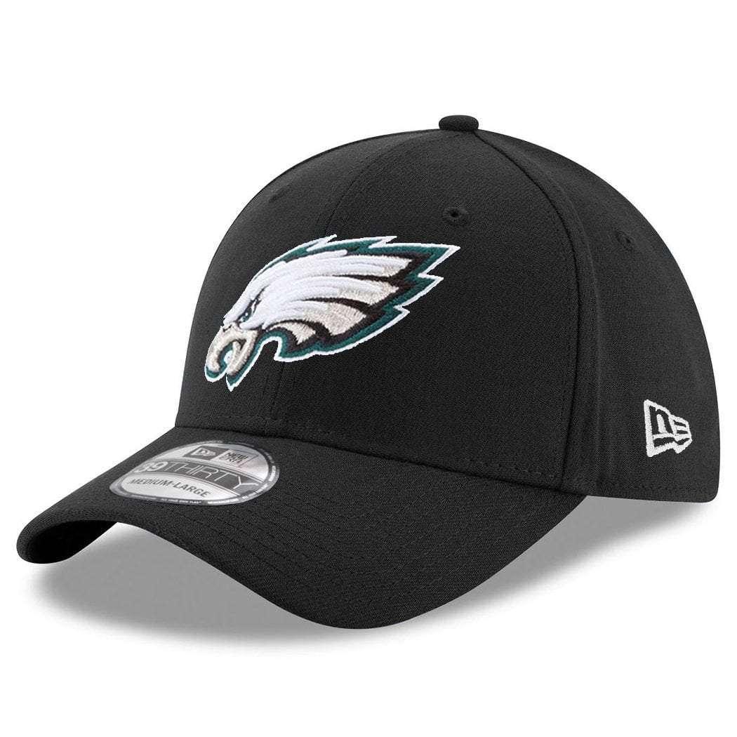 New Era Caps Philadelphia Eagles New Era NFL Team 39THIRTY Stretch-Fit Curve Hat - Black