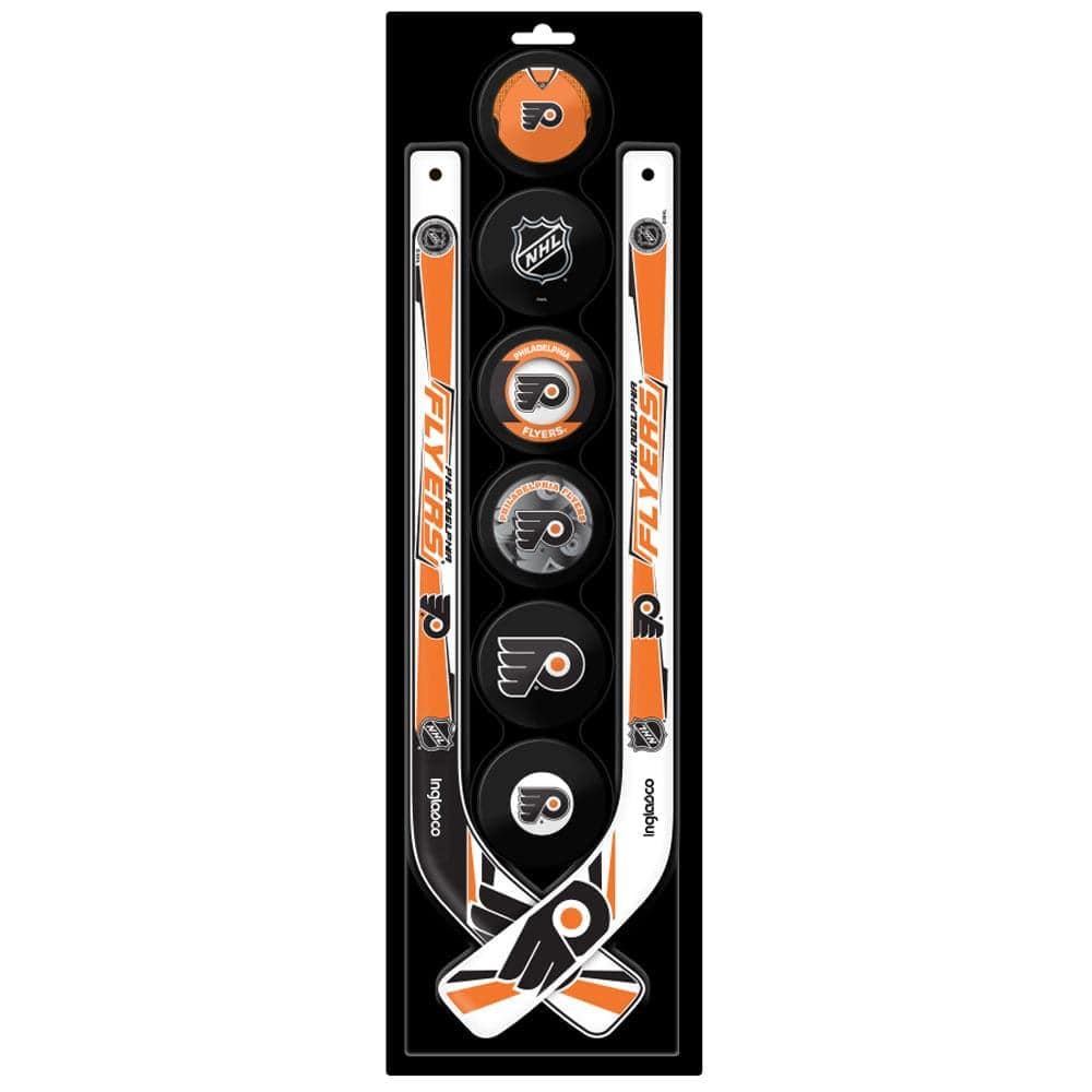 Inglasco Accessories Philadelphia Flyers Inglasco NHL FaceOff 8-Pack Mini Hockey Set