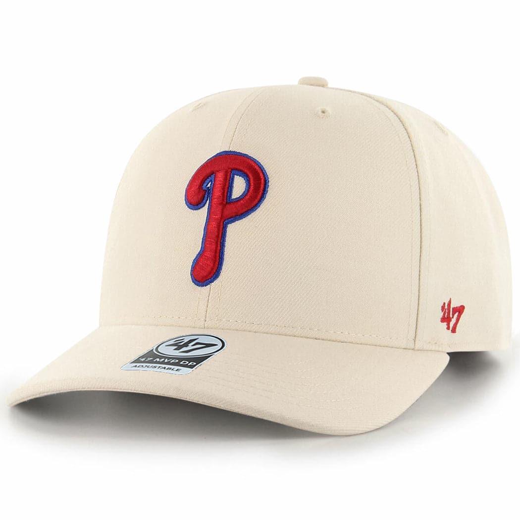 47 Brand Caps Philadelphia Phillies '47 MLB Team MVP DP Pre-Curved Snapback Hat - Cream