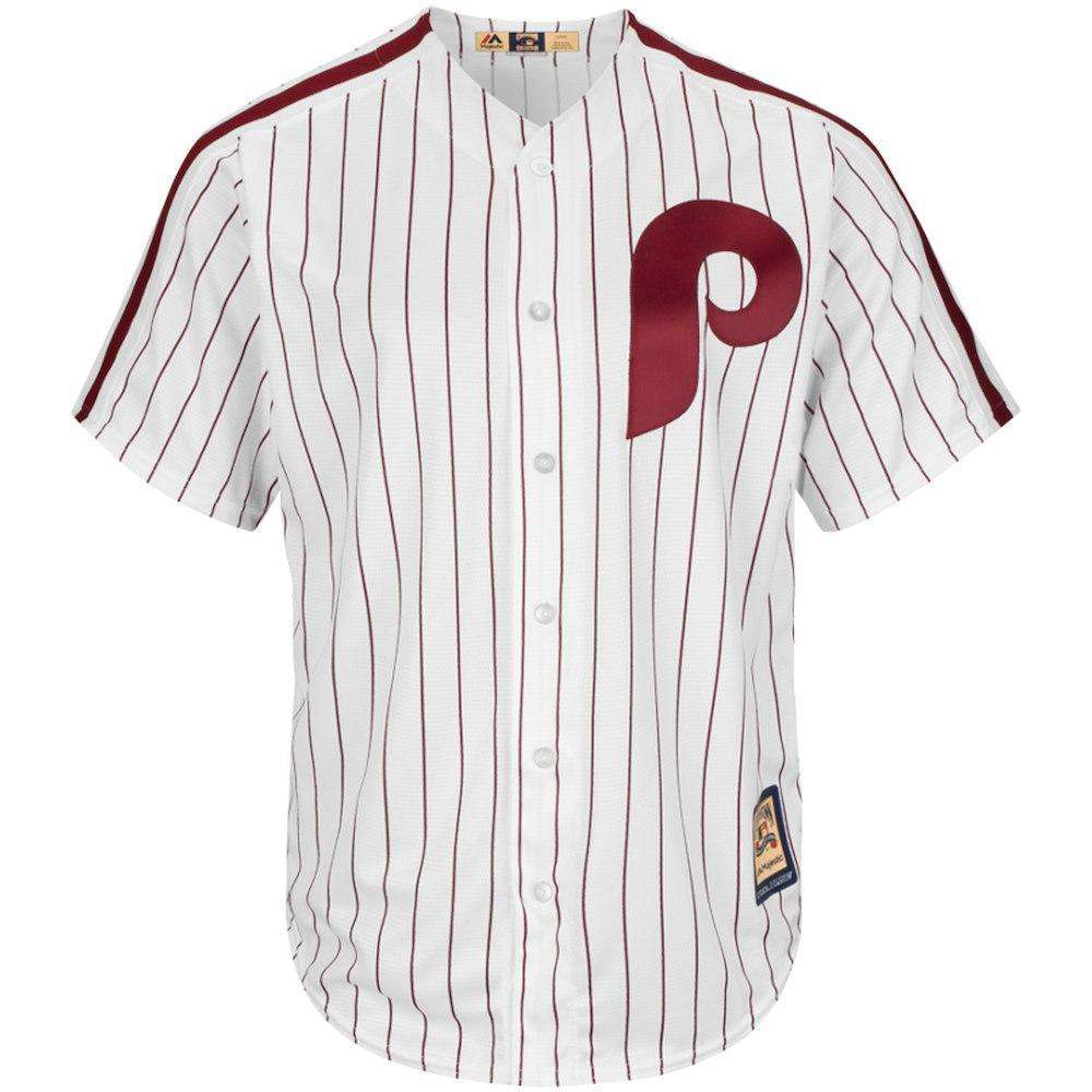Majestic Athletic Jerseys Philadelphia Phillies Majestic MLB Cooperstown Cool Base Replica Jersey - White