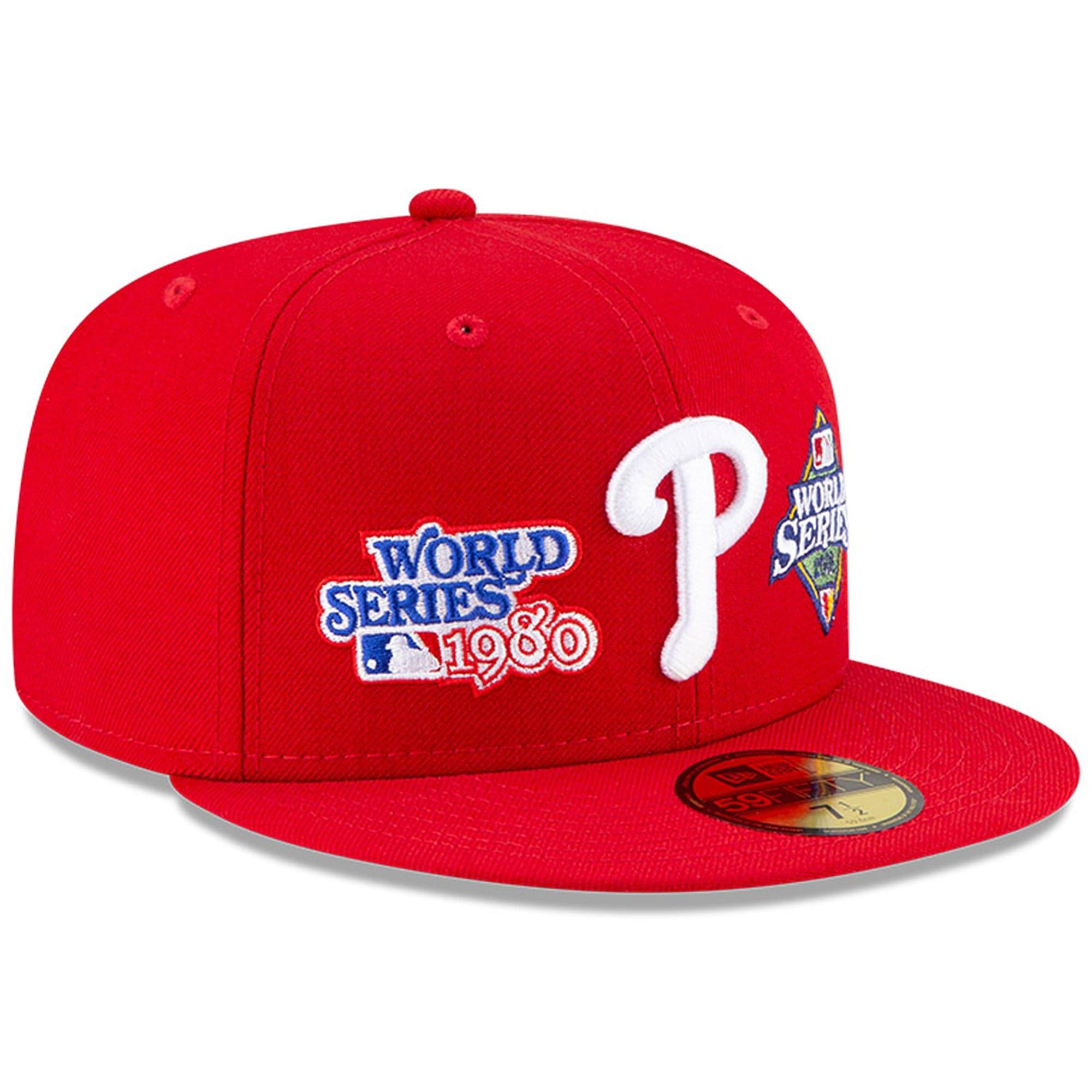 New Era Caps Philadelphia Phillies New Era MLB Champions Patch 59FIFTY Fitted Hat - Red