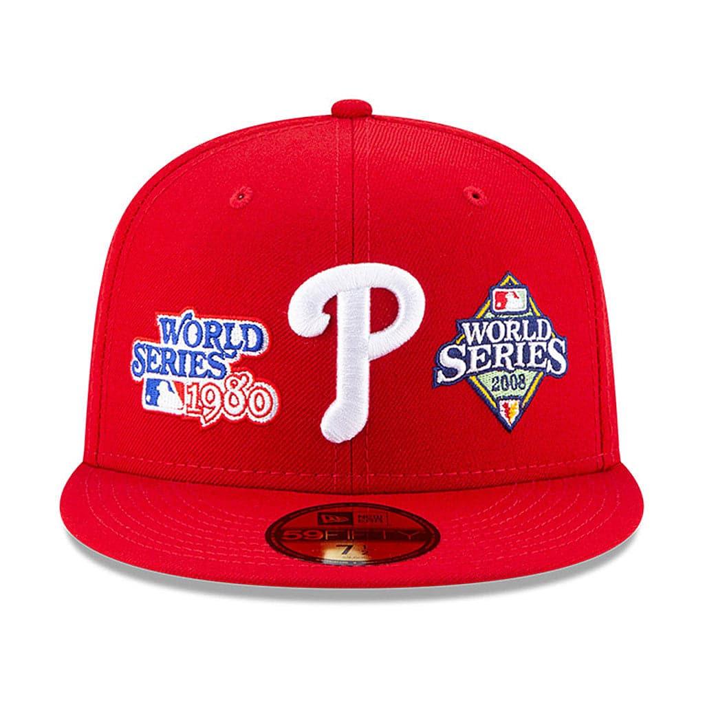 New Era Caps Philadelphia Phillies New Era MLB Champions Patch 59FIFTY Fitted Hat - Red
