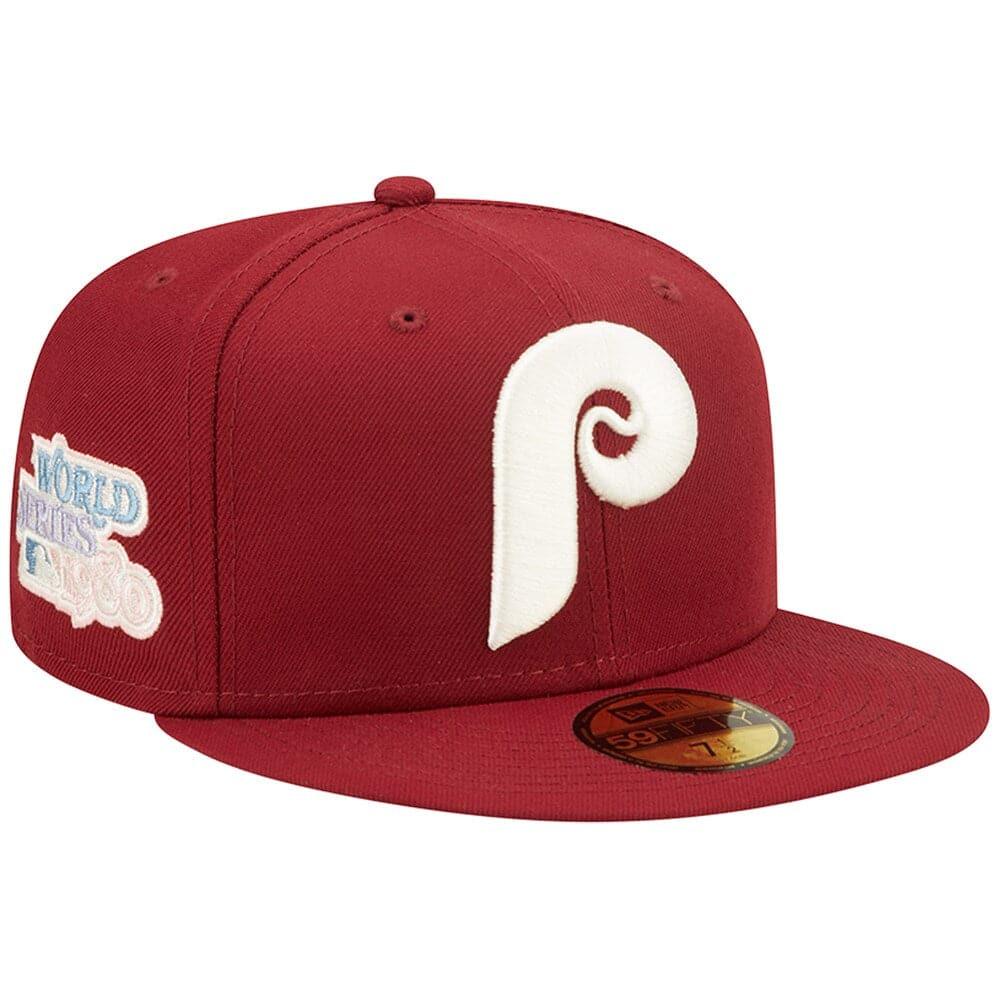 New Era Caps Philadelphia Phillies New Era MLB Pop Sweat 59FIFTY Fitted Hat - Maroon