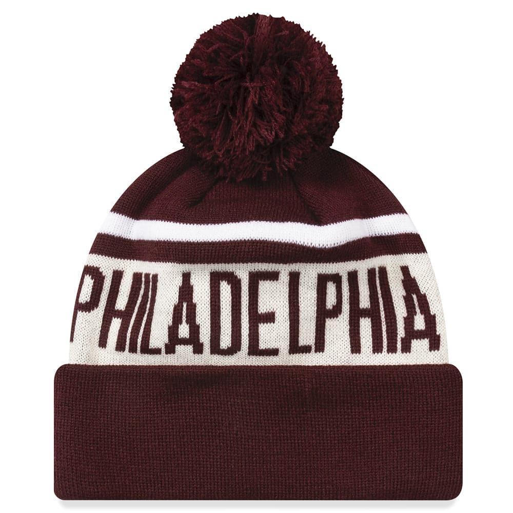 New Era Beanies Philadelphia Phillies New Era MLB Team Stone Stripe Knit Beanie - Maroon
