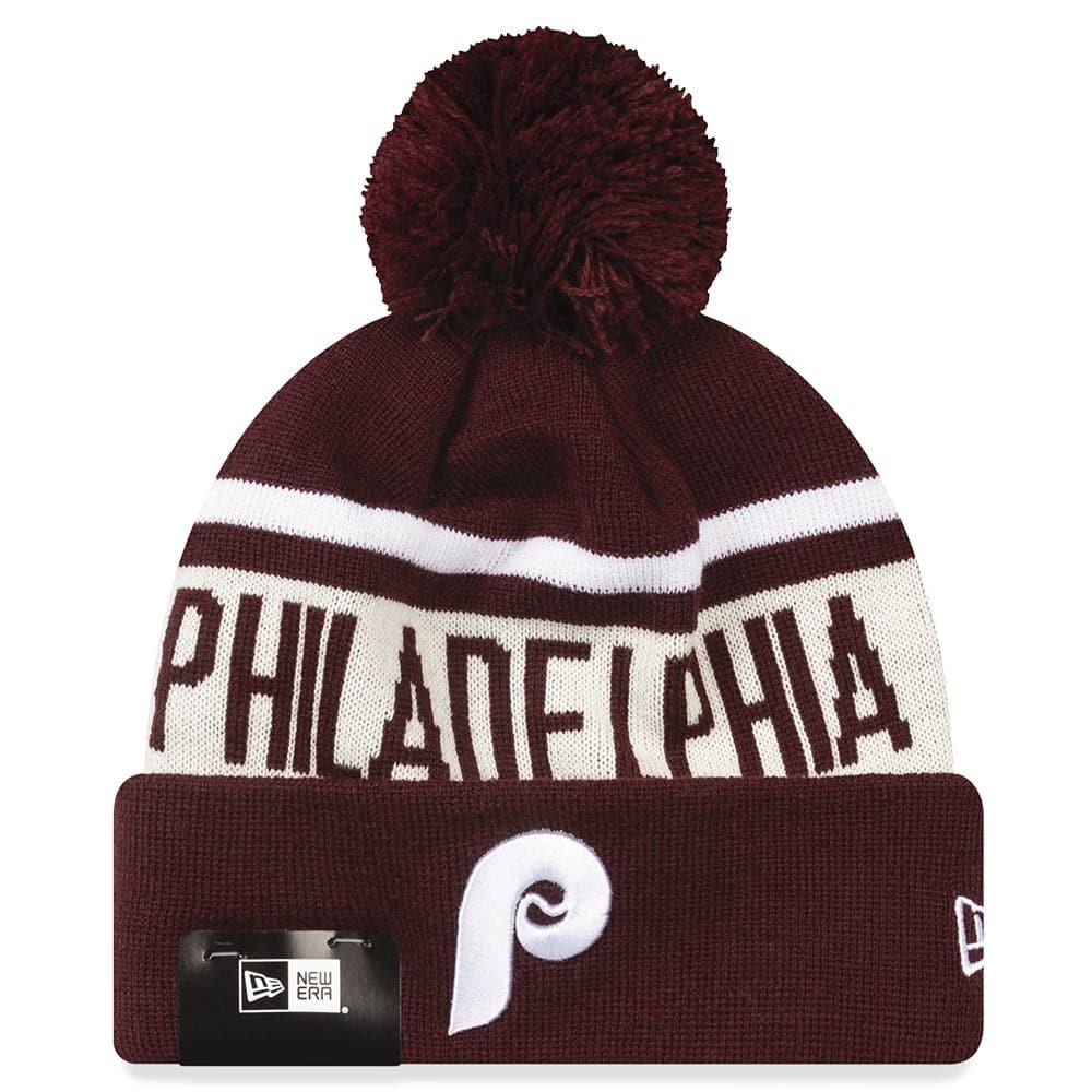 New Era Beanies Philadelphia Phillies New Era MLB Team Stone Stripe Knit Beanie - Maroon
