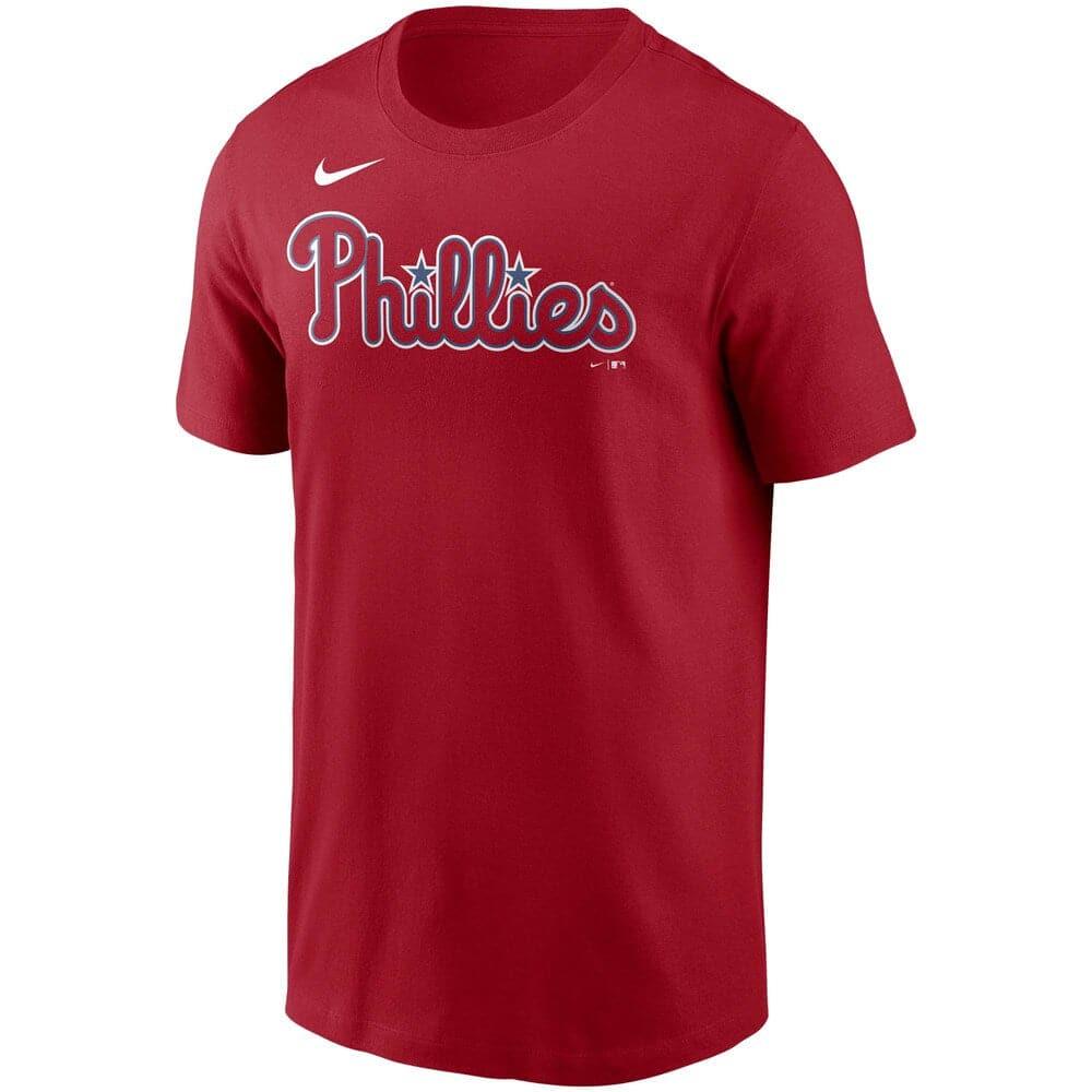 Nike T-Shirts Philadelphia Phillies Nike MLB Team Wordmark T-Shirt - Red