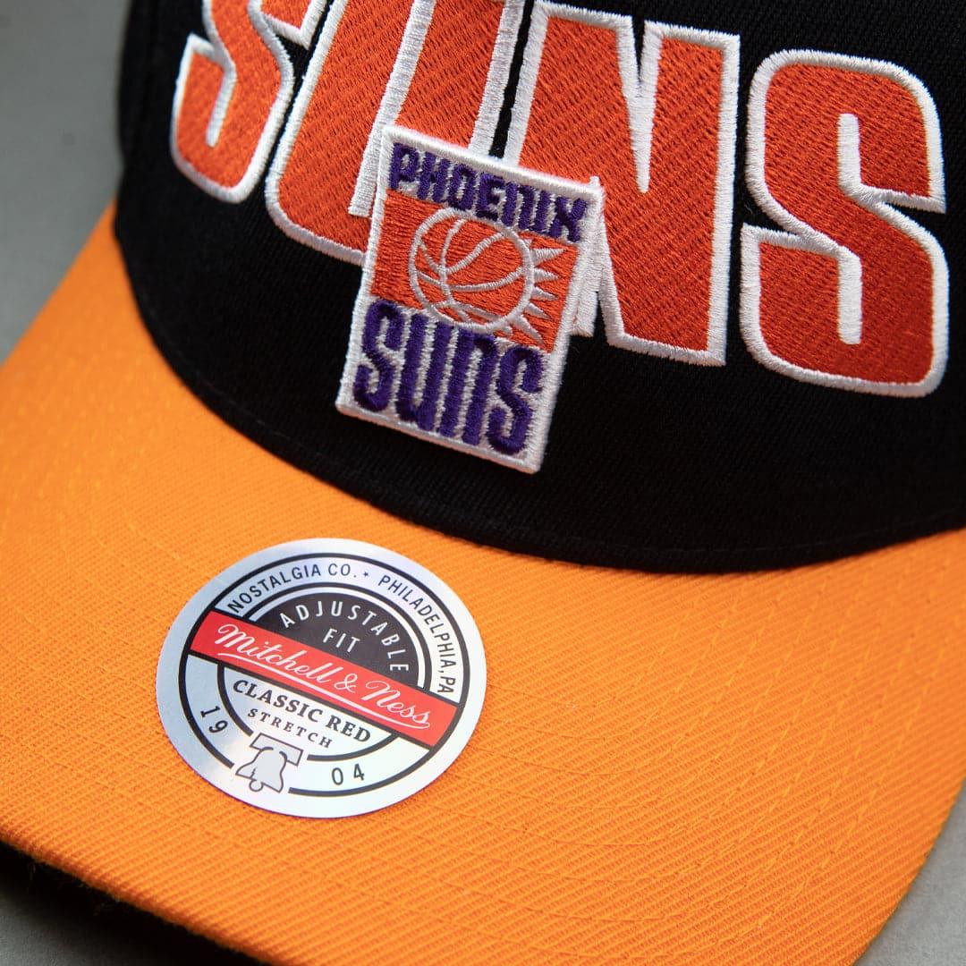 Mitchell And Ness Caps Phoenix Suns Mitchell & Ness NBA Flashback Classic Red Snapback Hat - Black