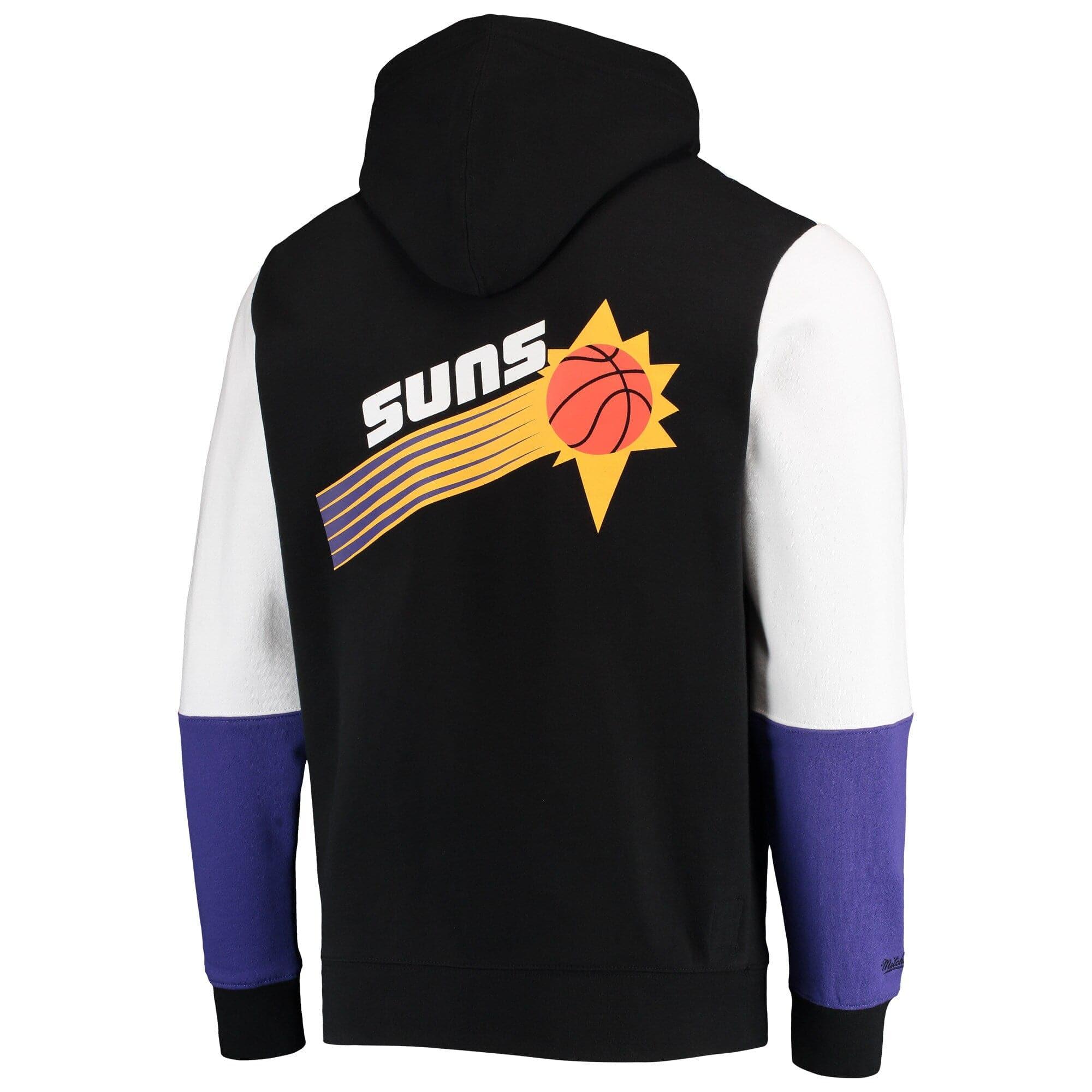Mitchell And Ness Jumpers Phoenix Suns Mitchell & Ness NBA Fusion Fleece 2.0 Hoodie Jumper - Black