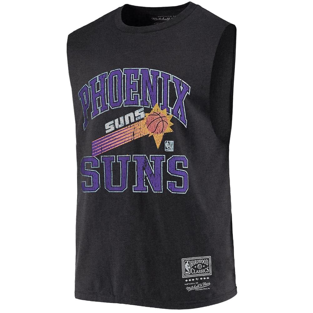 Mitchell And Ness T-Shirts Phoenix Suns Mitchell & Ness NBA HWC Ivy Arch Vintage Muscle T-Shirt - Faded Black