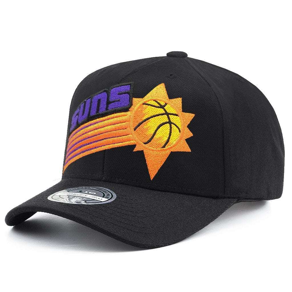 Mitchell And Ness Caps Phoenix Suns Mitchell & Ness NBA HWC Jersey Logo 110 Curve Snapback Hat - Black