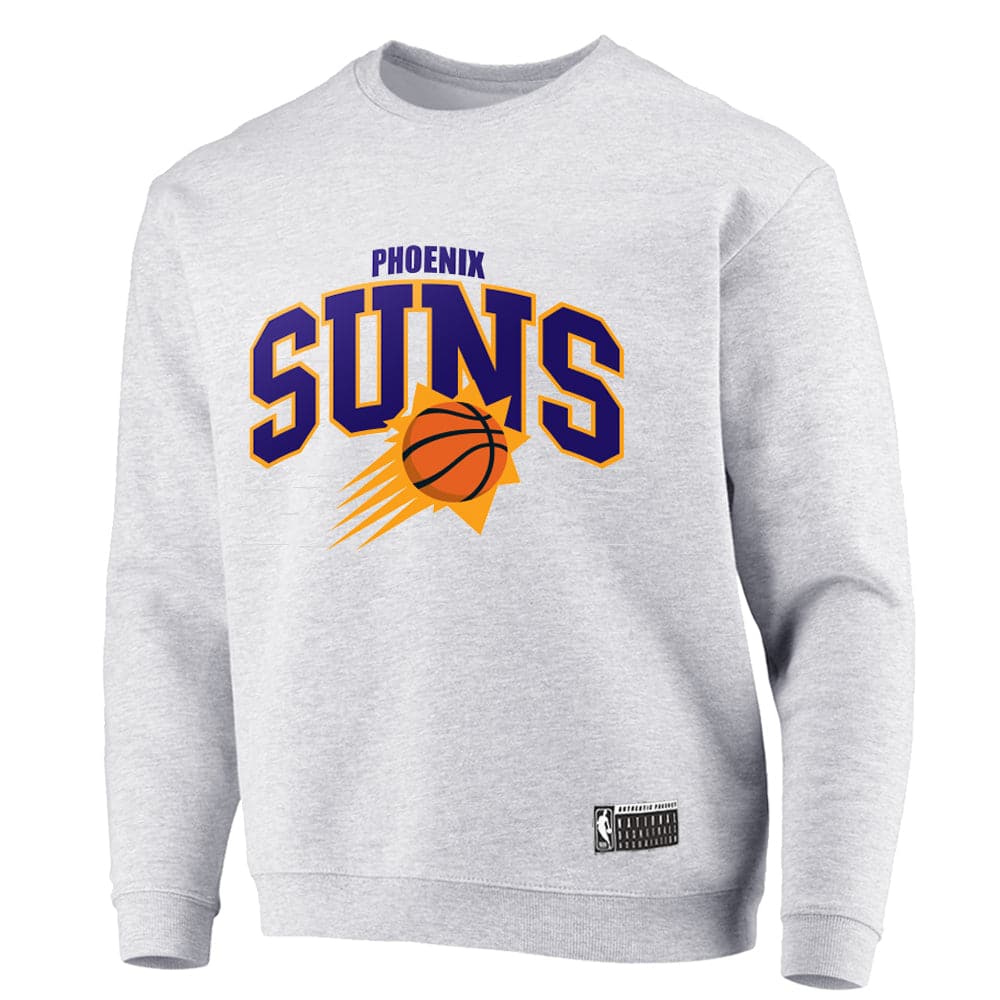 NBA Essentials Jumpers Phoenix Suns NBA Essentials Team Arch Logo Crew Jumper - White Marle