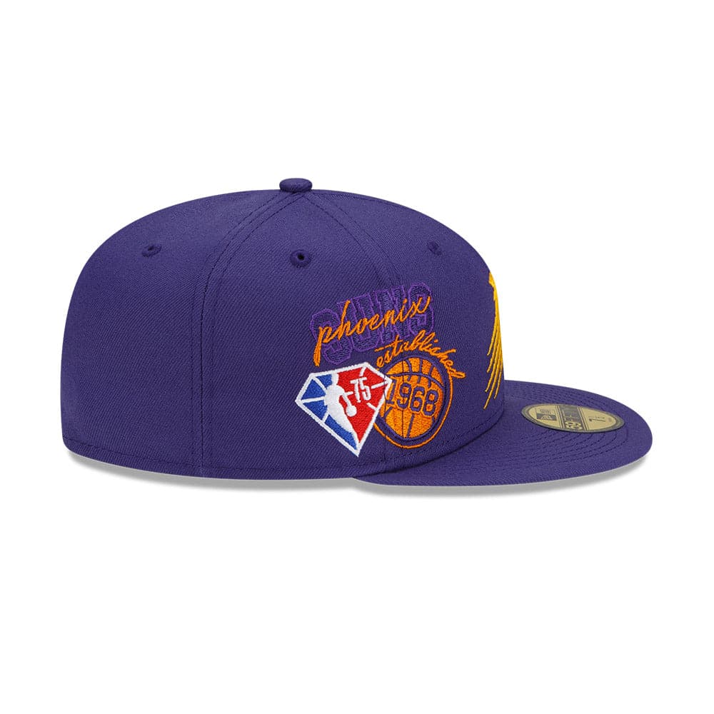 New Era Caps Phoenix Suns New Era NBA 21-22 Back Half 59FIFTY Fitted Hat - Purple