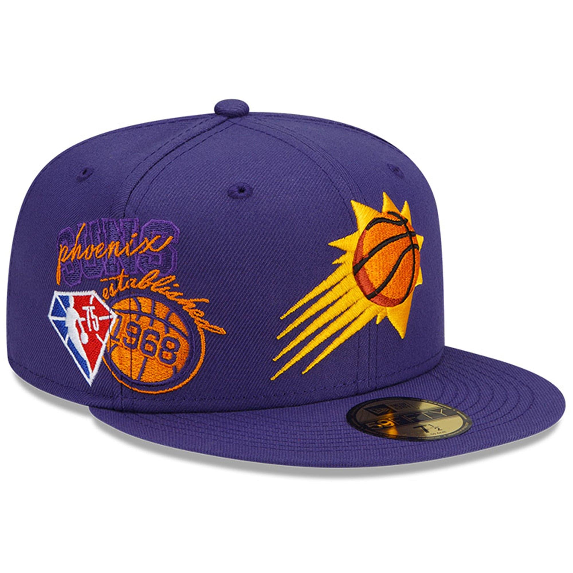 New Era Caps Phoenix Suns New Era NBA 21-22 Back Half 59FIFTY Fitted Hat - Purple