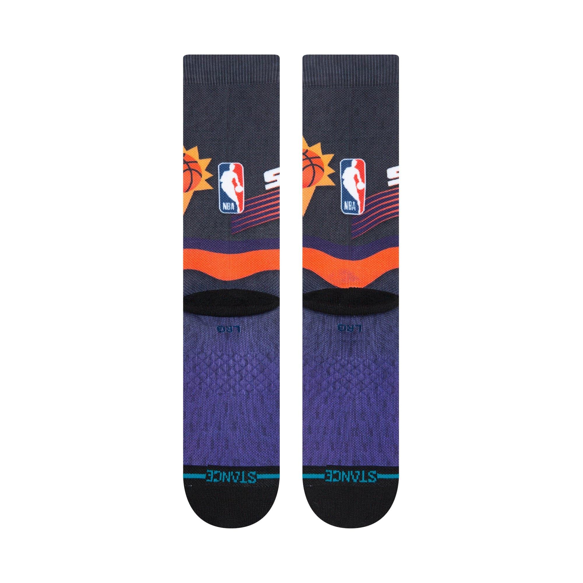 Stance Socks Large (9-12 US) Phoenix Suns Stance NBA HWC Logo Fader Crew Socks - Black
