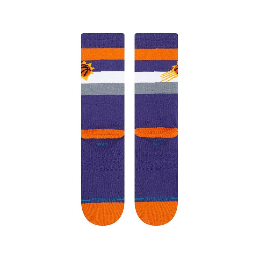 Stance Socks Large (9-12 US) Phoenix Suns Stance NBA Team Stripe Crew Socks - Purple