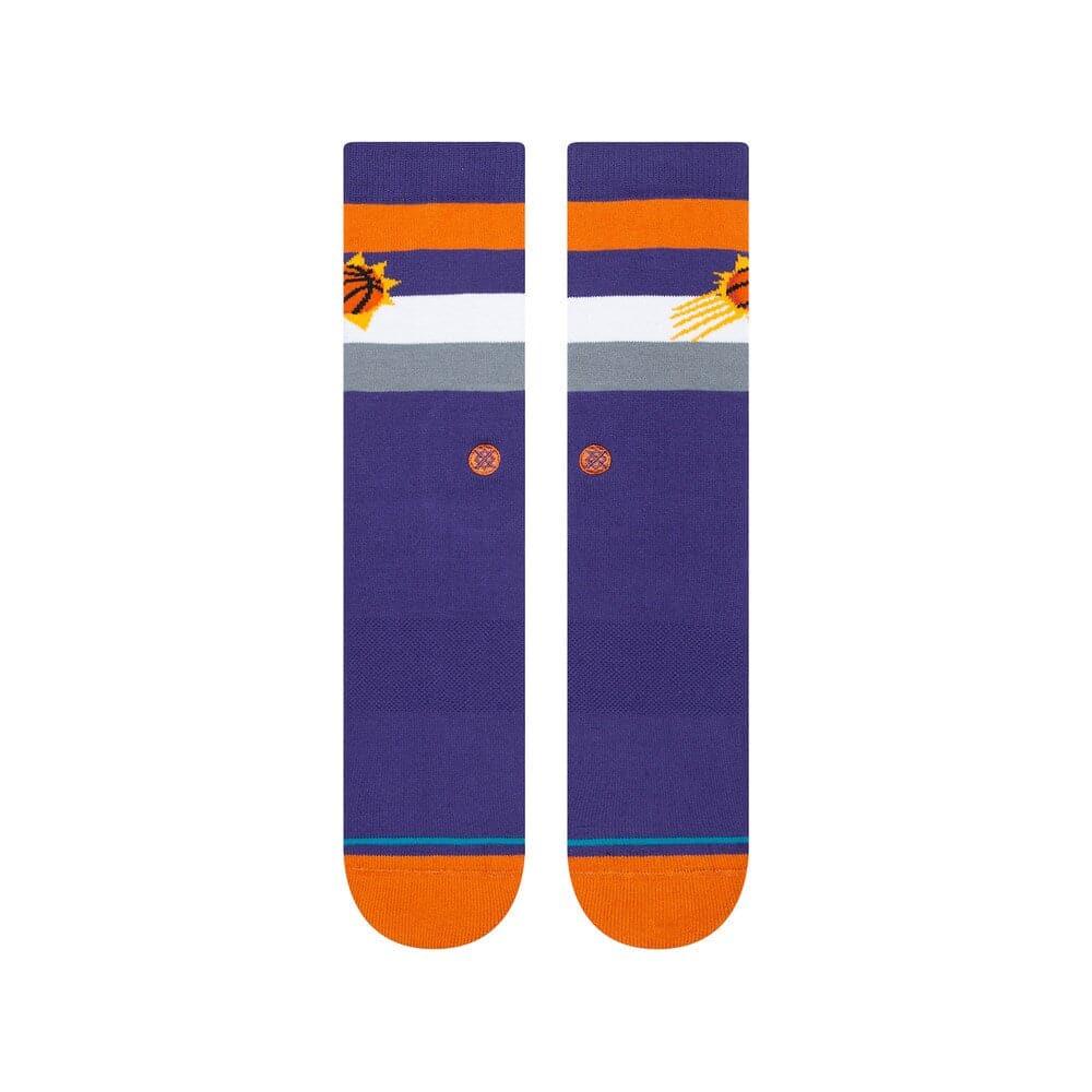 Stance Socks Large (9-12 US) Phoenix Suns Stance NBA Team Stripe Crew Socks - Purple