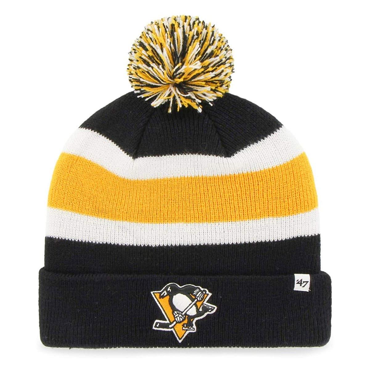 47 Brand Beanies Pittsburgh Penguins '47 NHL Breakaway Pom Knit Beanie - Black