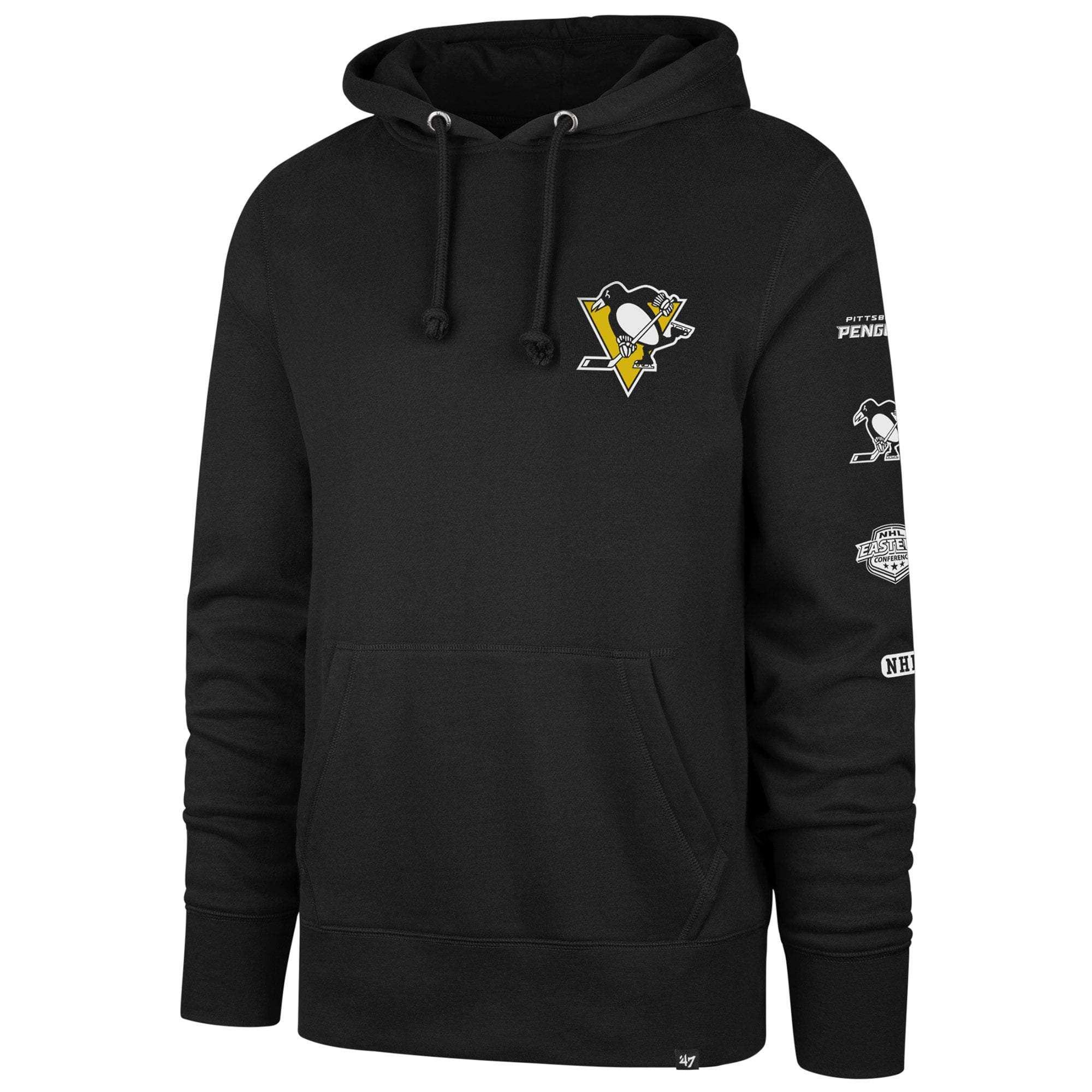 47 Brand Jumpers Pittsburgh Penguins '47 NHL Rundown Headline Hoodie Jumper - Black