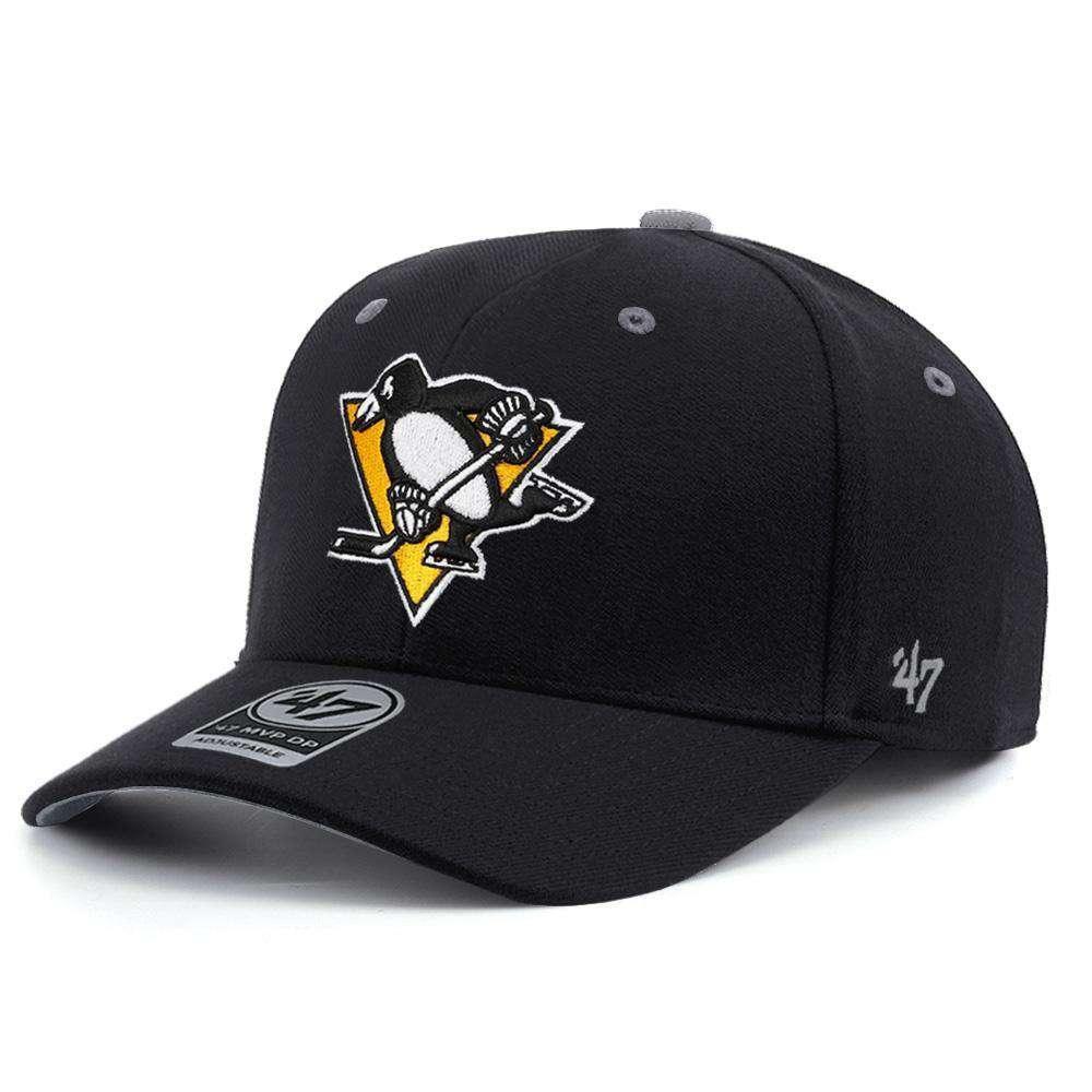 47 Brand Caps Pittsburgh Penguins '47 NHL Team Audible DB Pre-Curved Snapback Hat - Black