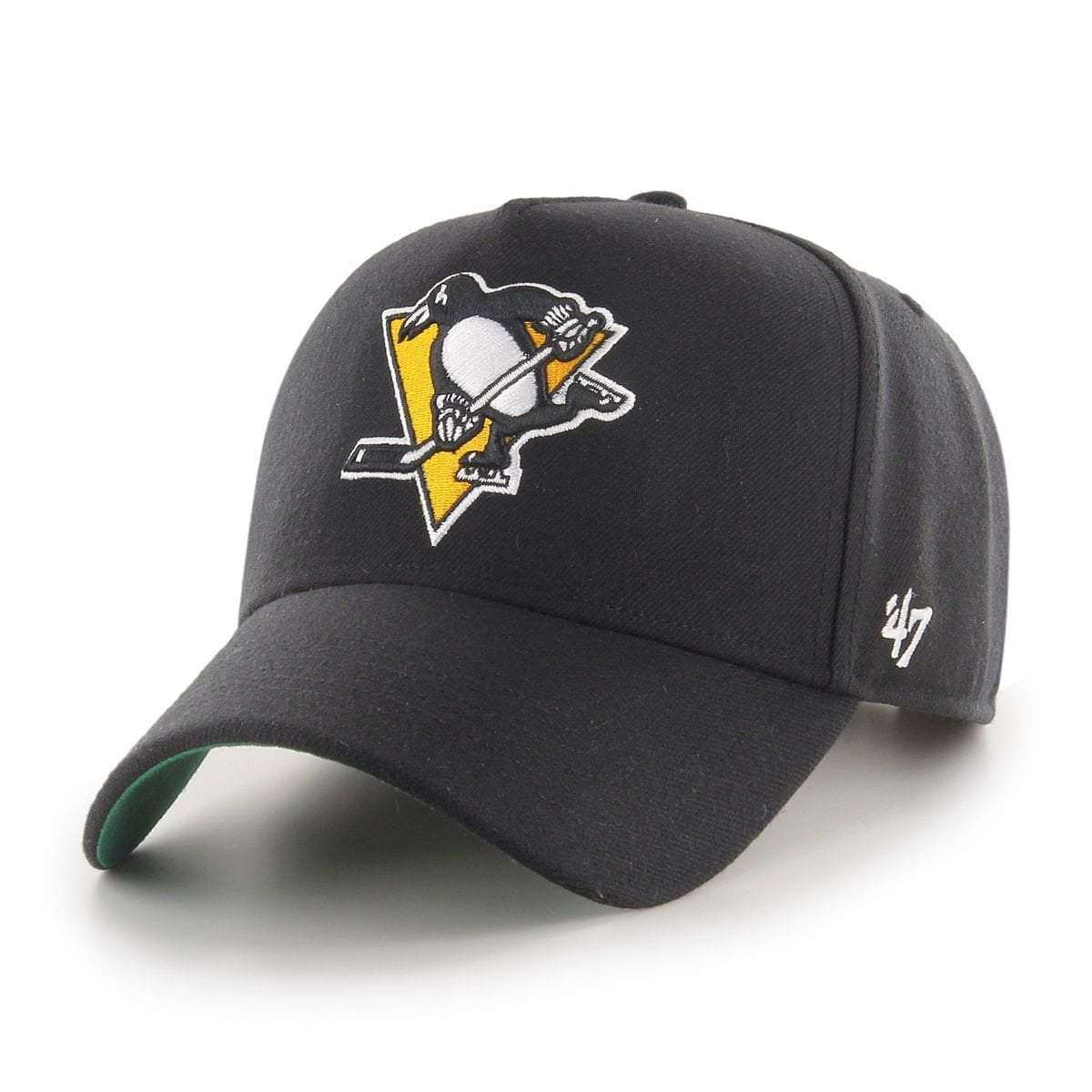 47 Brand Caps Pittsburgh Penguins ‘47 NHL Team MVP DT Pinch Curve Snapback Hat - Black