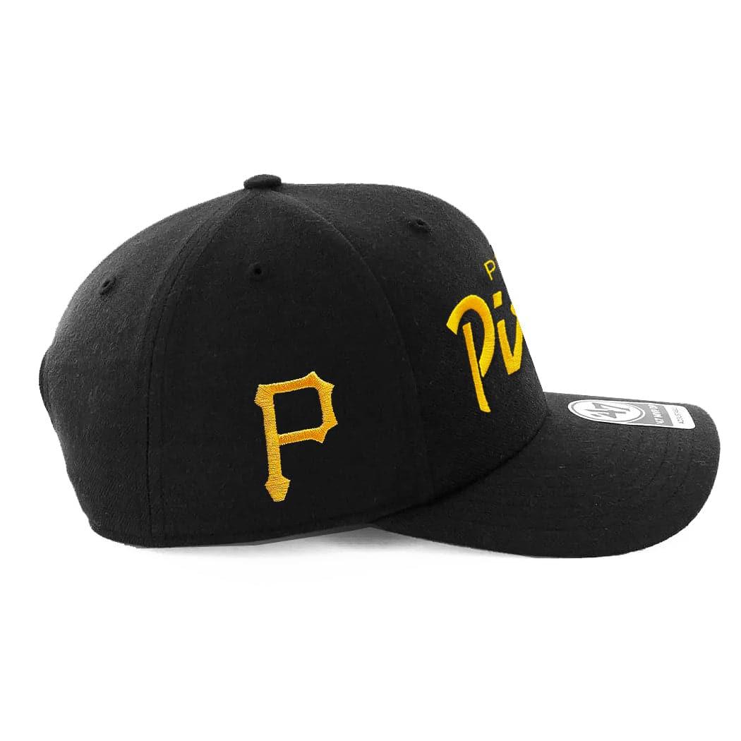 47 Brand Caps Pittsburgh Pirates ‘47 MLB Replica Script MVP DP Pre-Curved Snapback Hat - Black