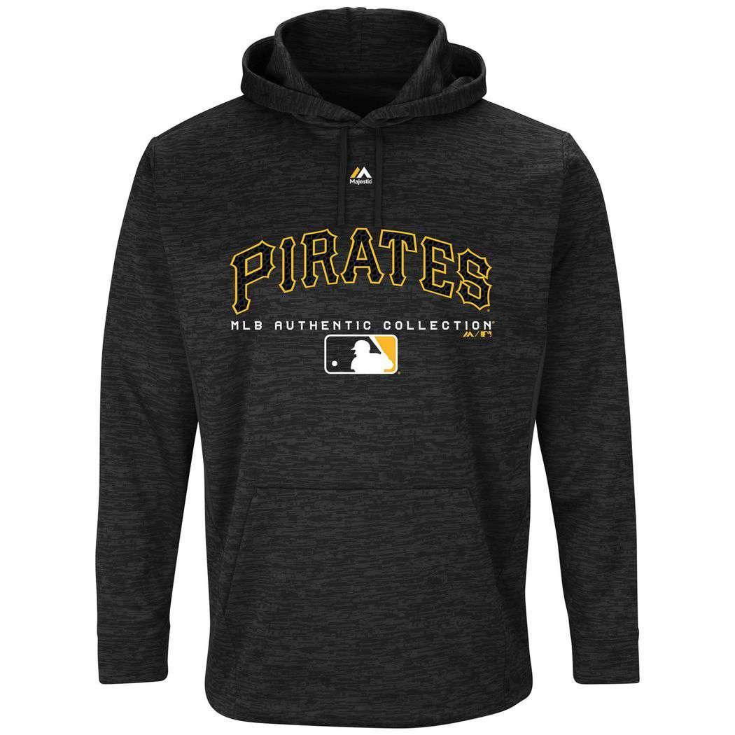 Majestic Athletic Jumpers Pittsburgh Pirates Majestic MLB Authentic Team Drive Hoodie - Black