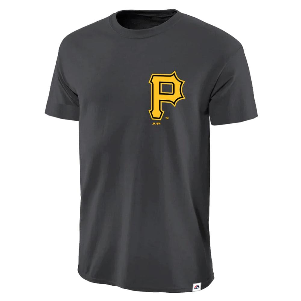 Majestic Athletic T-Shirts Pittsburgh Pirates Majestic MLB Jeaner T-Shirt - Pirate Black