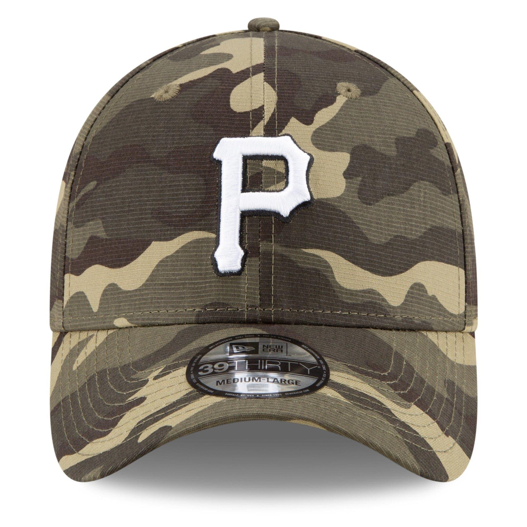 New Era Caps Pittsburgh Pirates New Era MLB 2021 Armed Forces 39THIRTY Flex Fit Curve Hat - Camo
