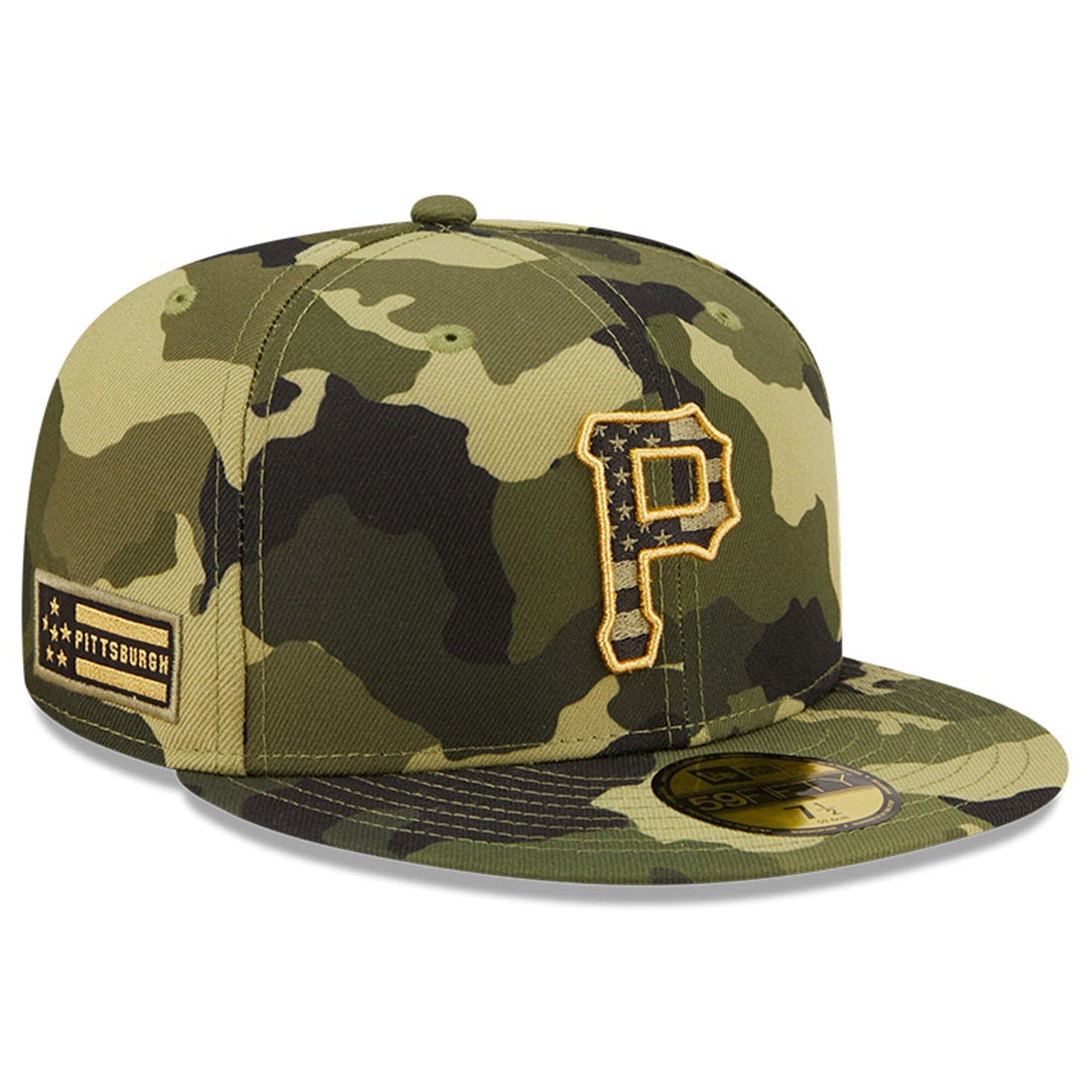 New Era Caps Pittsburgh Pirates New Era MLB 2022 Armed Forces 59FIFTY Fitted Hat - Camo