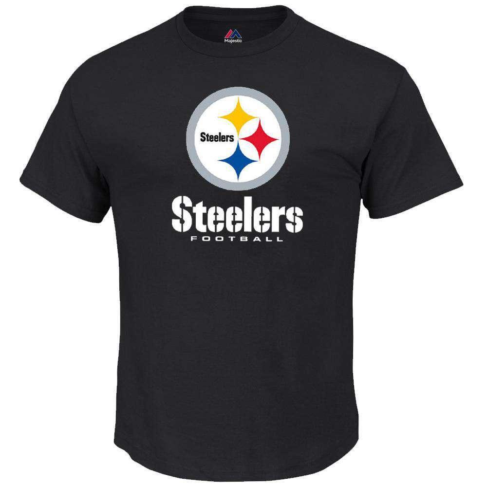 Majestic Athletic T-Shirts Pittsburgh Steelers Majestic NFL Critical Victory T-Shirt - Black