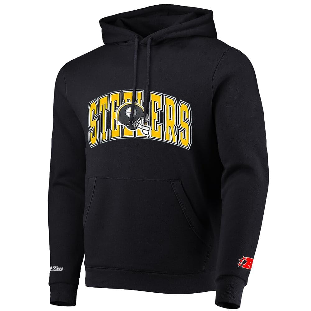 Mitchell And Ness Jumpers Pittsburgh Steelers Mitchell & Ness NFL Play Clock Hoodie Jumper - Black