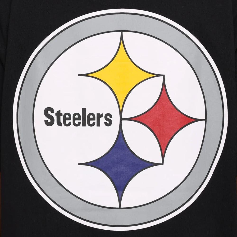 Mitchell And Ness T-Shirts Pittsburgh Steelers Mitchell & Ness NFL Retro Repeat T-Shirt - Black